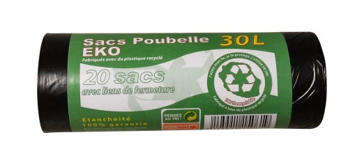 Sac Poubelle EKO 30L, Carton de 50 rouleaux de 20 sacs