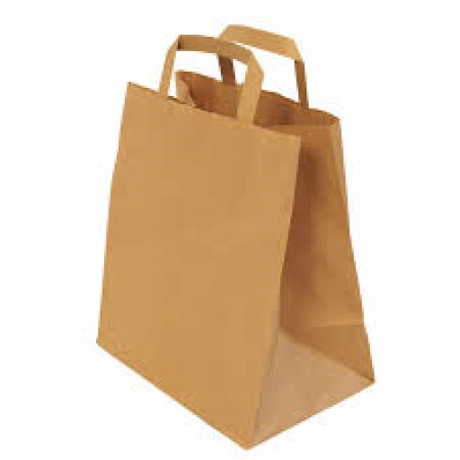 SAC PAPIER POIGNEES PLATES ECO PP32L Kraft
